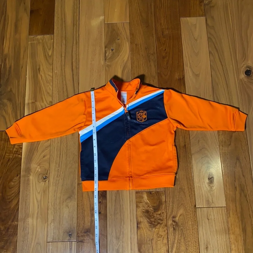Old Navy Kids Orange and Blue Zip Up Athletic Jacket Y2K 90s size 3T